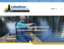 Tablet Screenshot of lakeshoreenvironmental.com